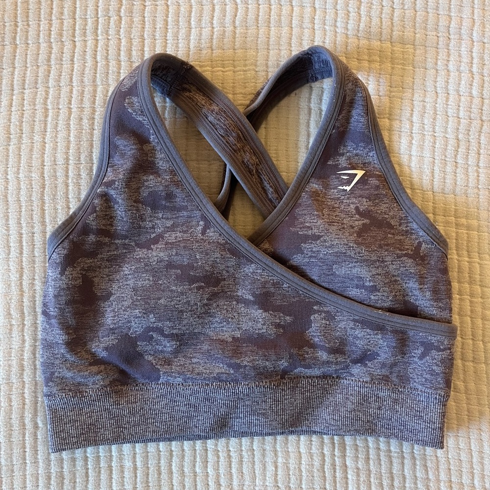 Gymshark camo seamless sports bra purple